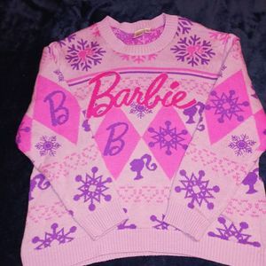 Classic Barbie Mattel 2023 Mauve Fall Winter Christmas Holiday Sweater L